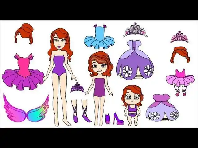 成人卡纸手工两个小公主的芭蕾换装游戏