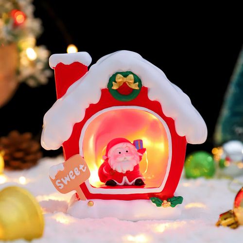 红笙新年礼物送女友小夜灯圣诞老人卡通创意星星灯平安夜儿童礼物 d01