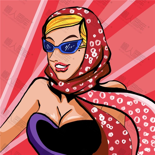 人物波普风海报背景-绚丽个性人物波普风海报背景设计素材免费下载