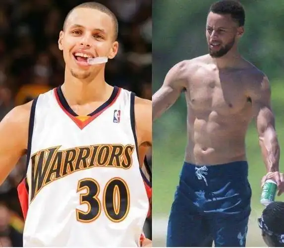 看似身材单薄的后卫实则暗藏肌肉库里身材出乎意料