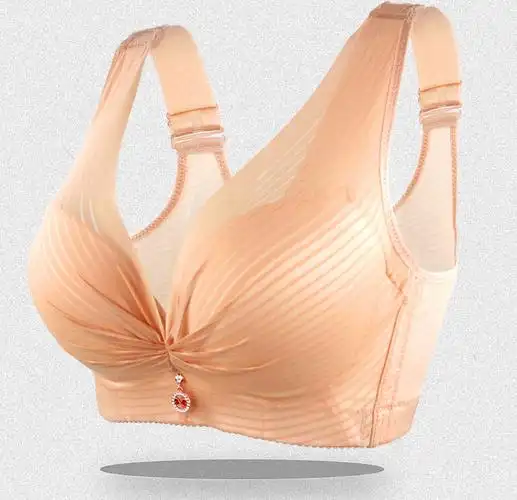 无钢圈加肥加大码胖200斤大号薄款文胸肥胖人内衣女胸罩 土豪金 120e=