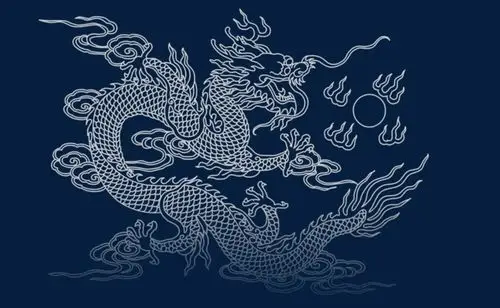 创意古典民族神龙图腾花纹元素设计【免抠元素png】-90设计网