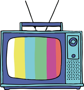 卡通电视机矢量图