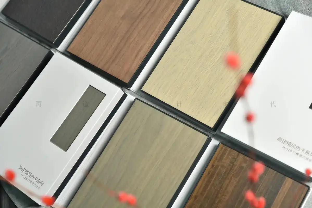 全新意式木纹半透色卡93  14色/套 色板尺寸:200*3 - 抖音