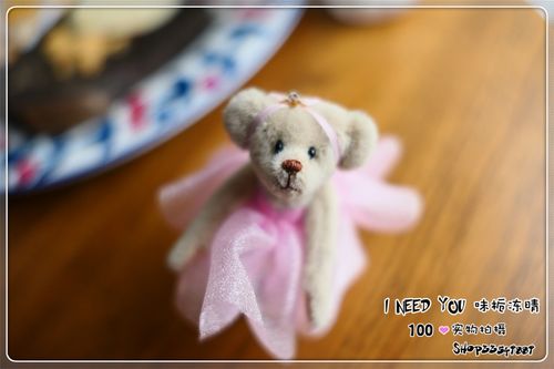 老货迷你熊 粉色芭蕾熊 限量带字