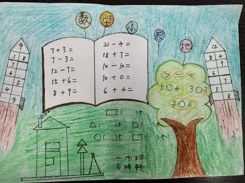 好看简单的一年级数学手抄报 一年级数学手抄报