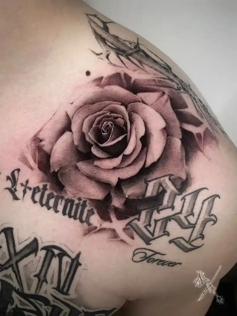 整理一些写实风格的玫瑰作品.#纹身 #刺青 #玫瑰纹身 #写 - 抖音