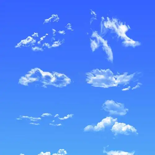 云朵云彩笔刷ps素材