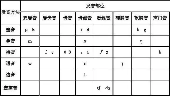 国际音标发音舌位图