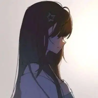 动漫丧系黑白女生头像