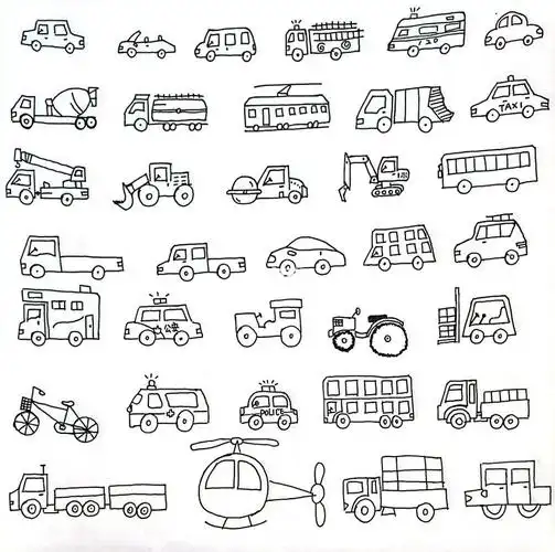 简笔画交通工具