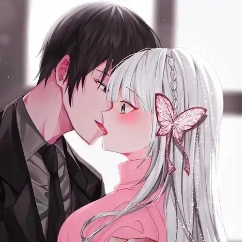 超甜二次元动漫接吻情头 | 你永远是我的特例_背景图