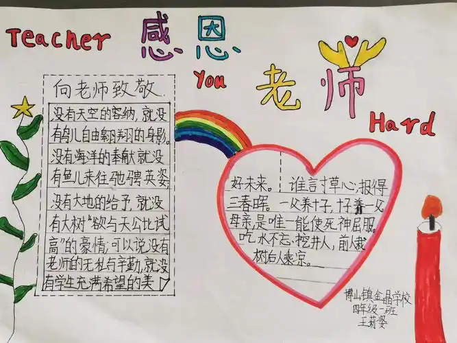 【博山镇金晶学校四年级】用心感恩,用爱回报