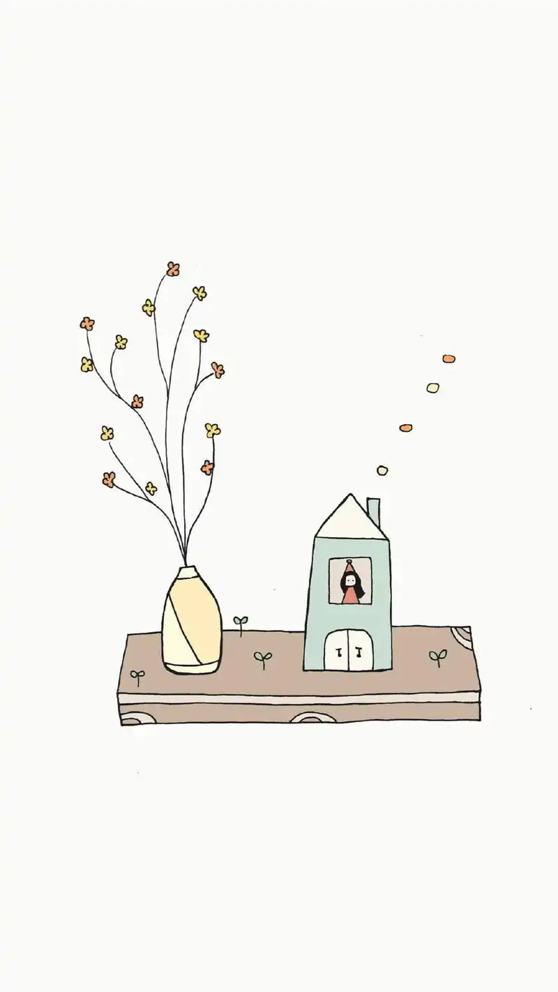 小清新简约插画图片手机壁纸