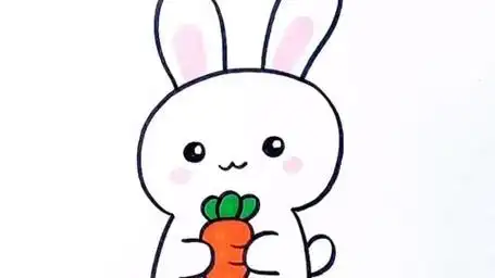 一起来画可爱的小白兔吧