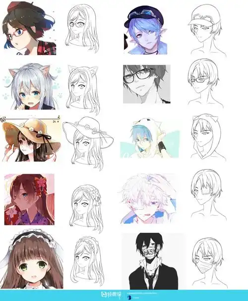 作业:从零开始学动漫之头部装饰的画法与训练技巧 - cg小鼠 - 轻微课