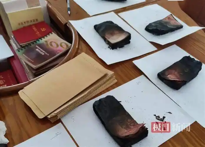 50万现金被烧焦,银行"抢救"人员:大气都不敢出……_鉴定_清点_人民币