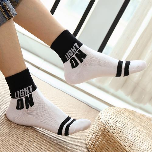 夏天薄袜子男生中筒袜纯棉大童青少年防臭儿童运动男童初中生棉袜