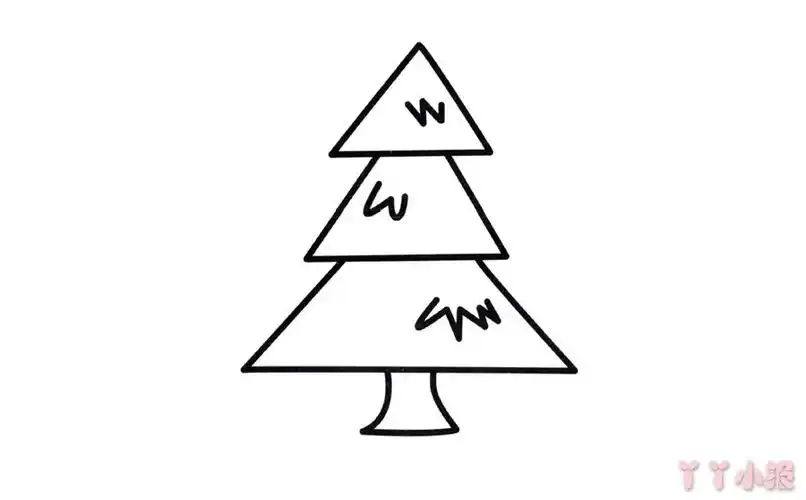 冬天的小松树简笔画,小松树简笔画_大山谷图库