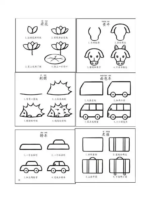 可直接打印小儿学画画