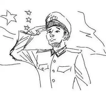 简笔画军人 画一个死人(女生)
