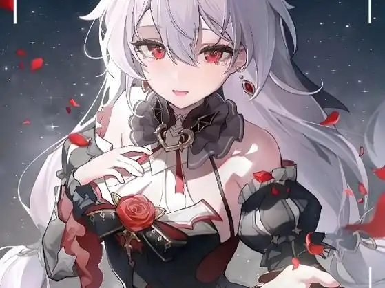 银发红眼女孩,暗夜里的璀璨