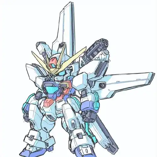 q版风灵,海兹尔,gp03等高达插画,太阳炉海牛高达大家见过吗?