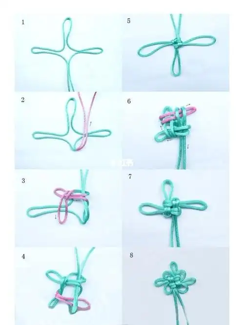 简单平安如意中国结编织方法教程图解