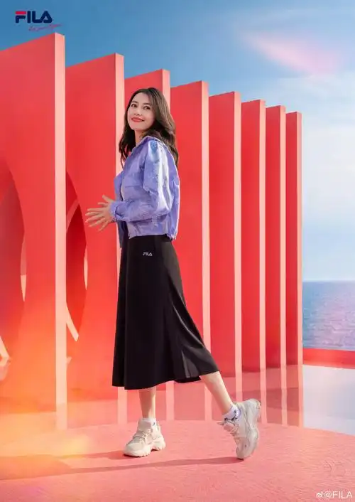 fila时尚运动代言人高圆圆##fila时尚印花##fila裙装##fila半裙