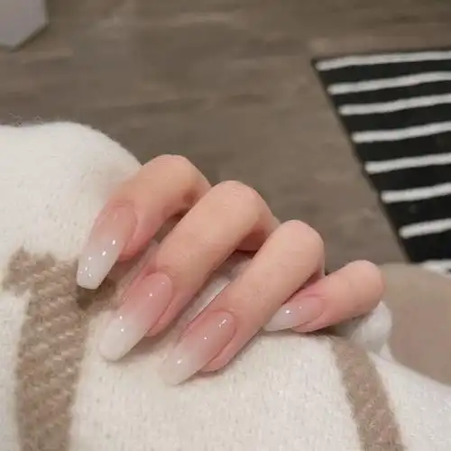 小红书爆款穿戴甲冰透裸渐变美甲成品指甲贴片指甲彩妆