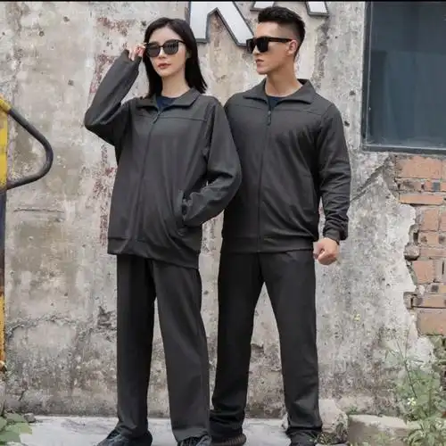 长袖体能训练服女夏季速干透气跑步运动军训服团体服春秋情侣套装