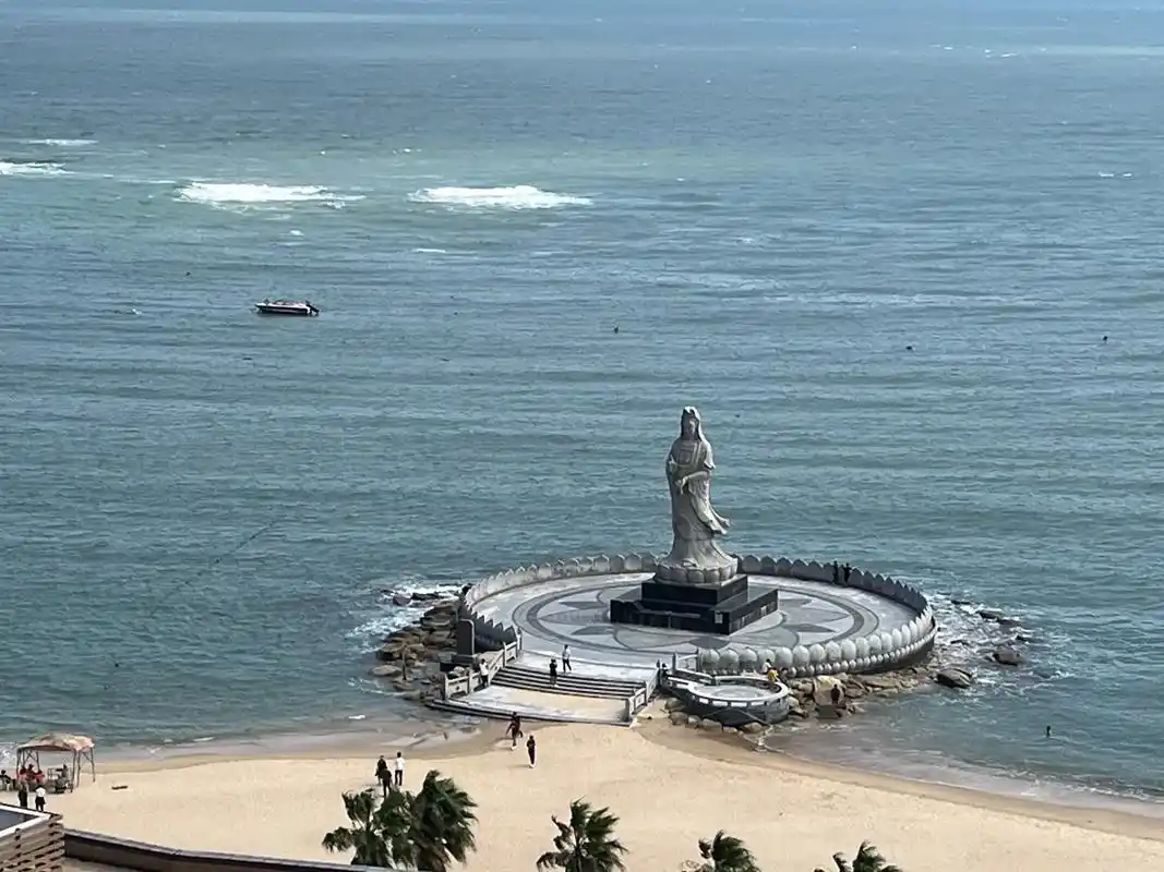 十月深秋福建石狮黄金海岸潮起潮落