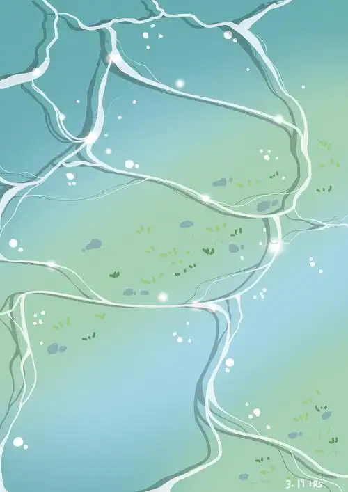 禁止商业用途-禁止个人用途                          水波纹插画系