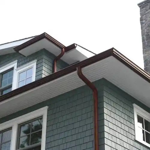 山西孝义外檐檐沟 型材檐槽 弧形天沟雨水管 静电粉末喷涂工艺