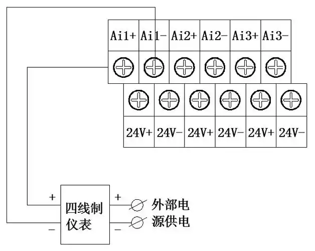 接线本控制器只接受无源干接点信号的开关量信号进入控制器,接入方法