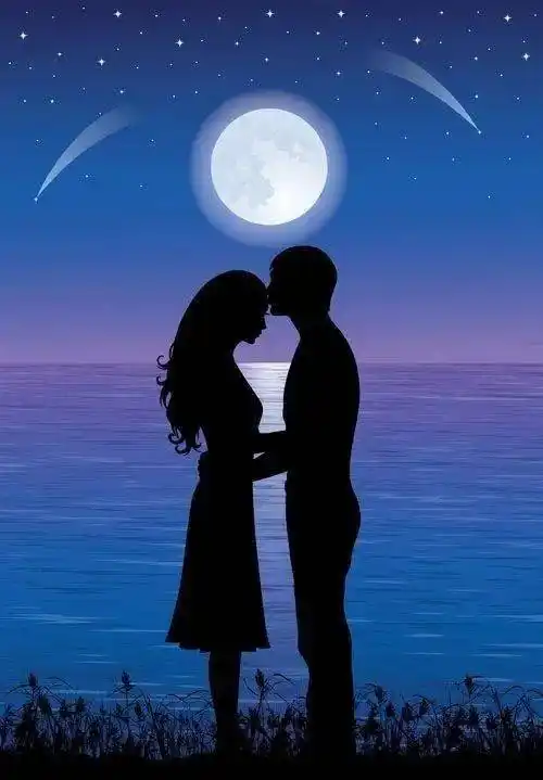 思念藏在月亮的背后