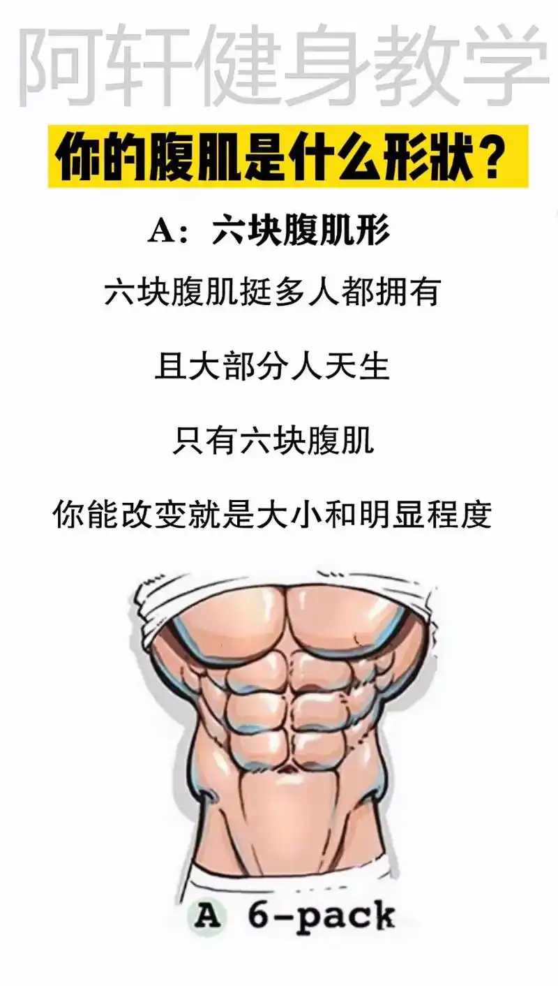 你的腹肌是什么形状?据说大部分都是f!#健身知识 #健身干货 - 抖音