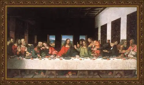 《最后的晚餐》放大20倍多了一只手专家不是达芬奇《最后的晚餐》放大