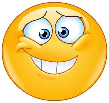 尴尬的不安全的表情