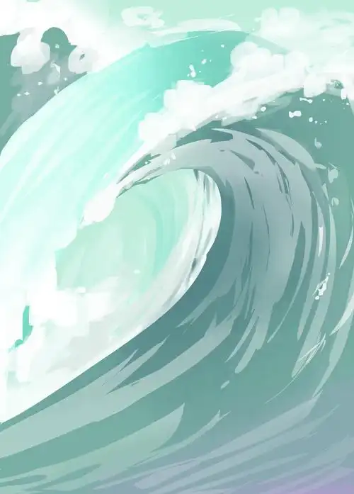 海浪|插画|游戏原画|樱桃_q_cheri - 临摹作品 - 站酷 (zcool)