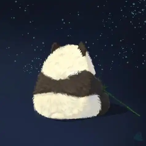 手绘熊猫背影头像图片 手绘头像图片大全 -【爱个性】