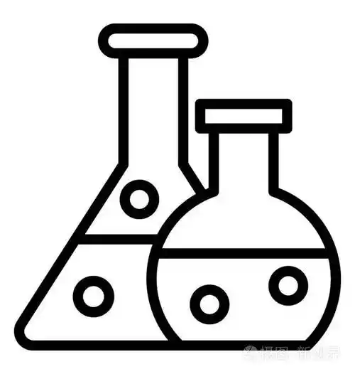 化学锥形瓶和锥形瓶是实验室玻璃器皿插画-正版商用图片068oqc-摄图新
