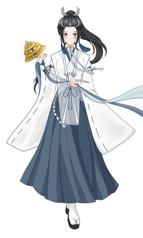 古风冷厉/日式神主服女/半插立绘 - 米画师