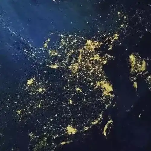 中国城市夜景卫星图