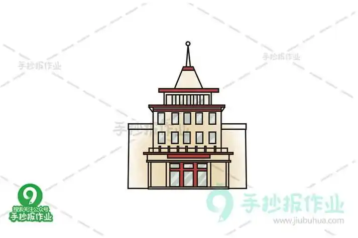 国家博物馆外观简笔画