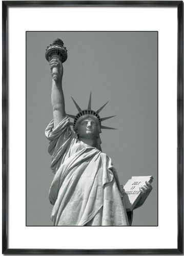 唯美为家装饰画 时尚简约有框画 现代客厅挂画 黑白画 自由女神