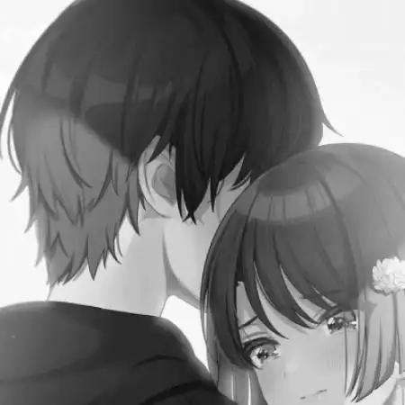 动漫情侣黑白头像
