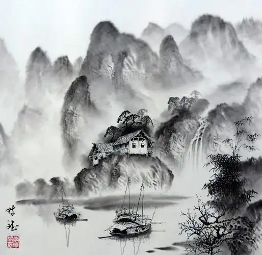 收藏投资独辟水墨漓江新画境记中国著名水墨画家李时斌