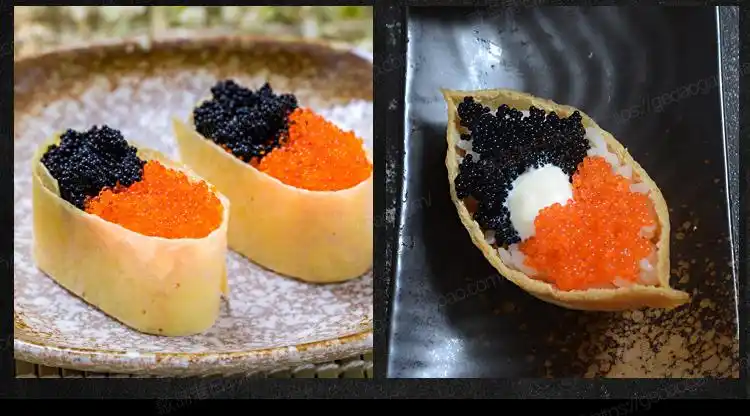 寿司专用鱼籽黑色寿司食材配料即食蟹子蟹籽中粒新鲜黑鱼子酱400g400g