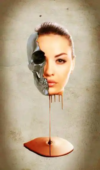 photoshop合成正在融化的创意恐怖头像照片 - psd素材网